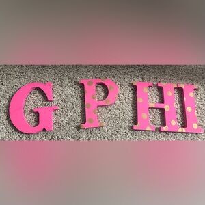 Gamma Phi Beta Wooden Letters